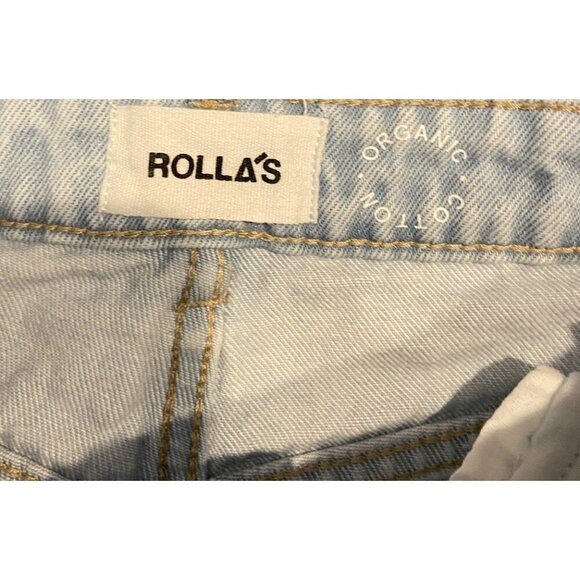 Rolla's Heidi High Rise Loose Straight Jeans Distressed Size 25 - Picture 3 of 7